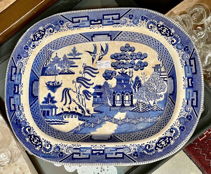 Buffalo pottery Blue Willow platter